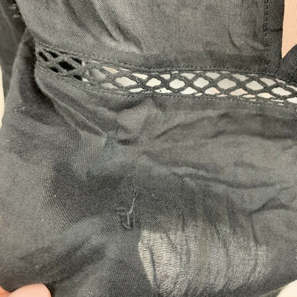 Topshop Sheer Coverup Caftan Black Floral - Picture 7 of 8